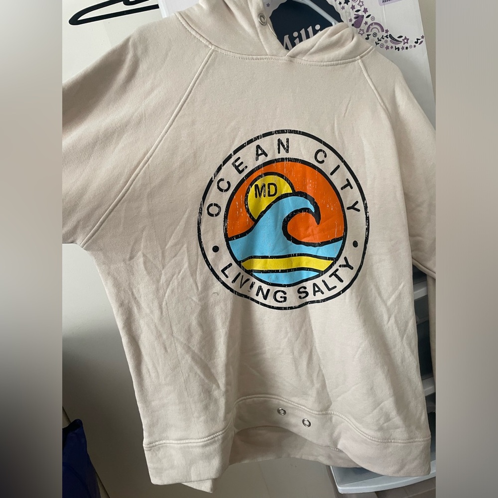 Ocean City Beige Hoodie